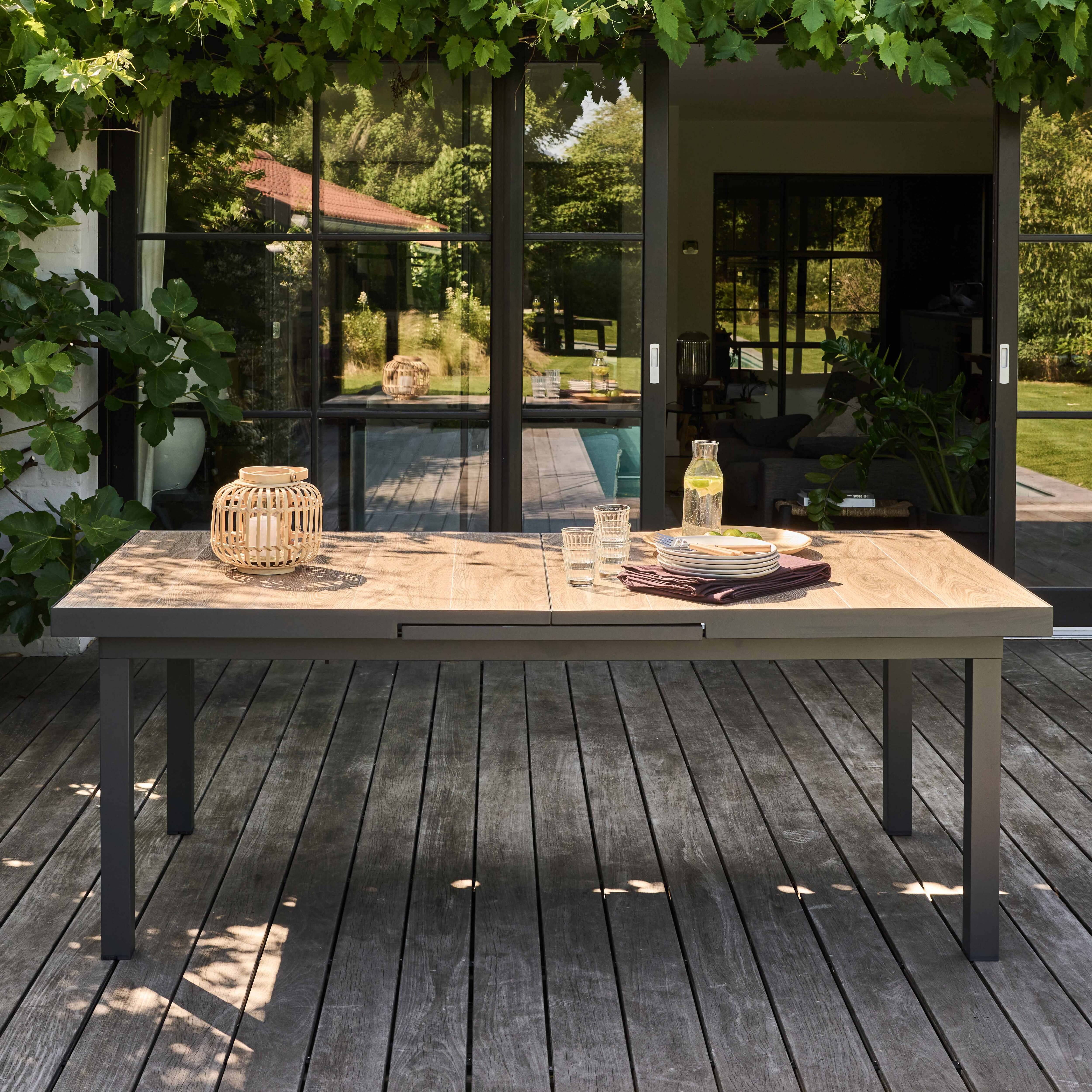 Oviala - Table de jardin 8 chaises et 2 fauteuils en aluminium et céramique Tivoli - Oviala - Image 3