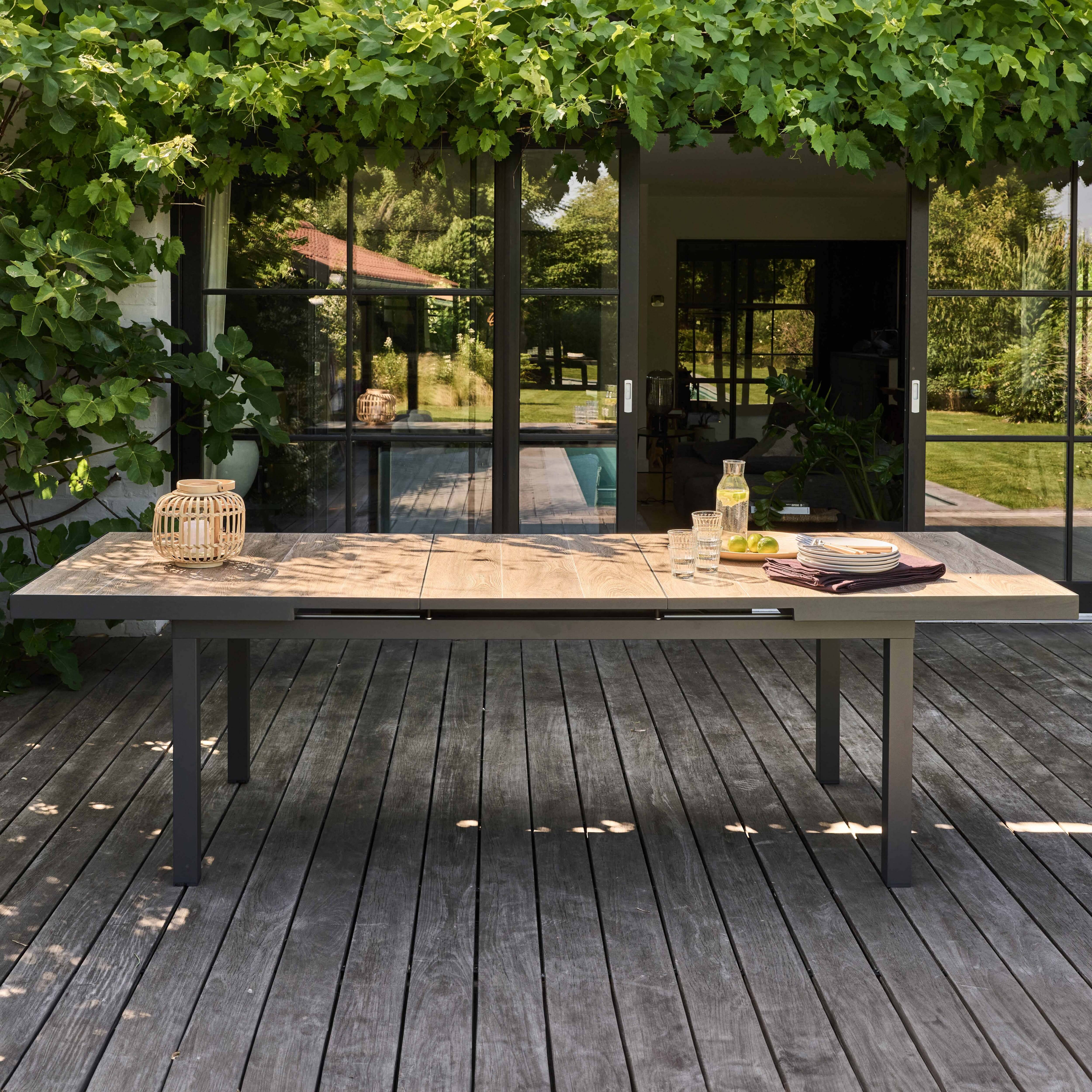 Oviala - Table de jardin 8 chaises et 2 fauteuils en aluminium et céramique Tivoli - Oviala - Image 4