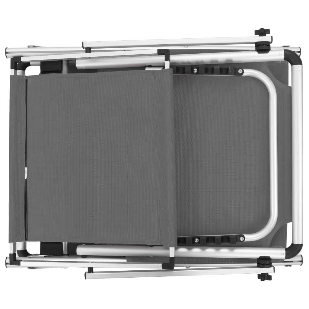 ComfortXL - Transat Aluminium Toit Pare-soleil Pliant Gris – ComfortXL Outdoor Living - Image 5