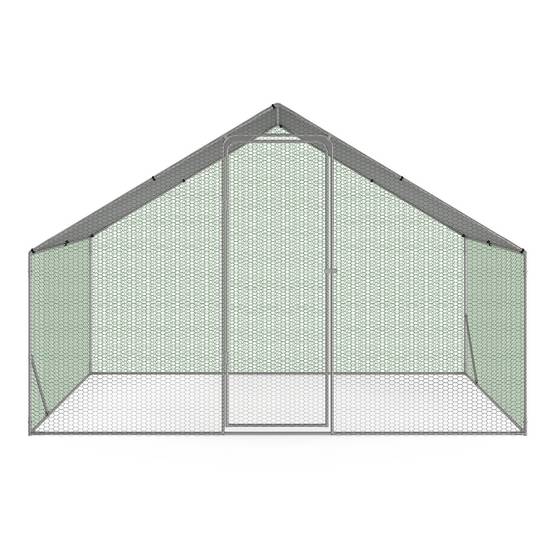 Enclos poulailler 6 m² – 3×2×2 m, acier galvanisé, bâche waterproof – IDMARKET - Image 3