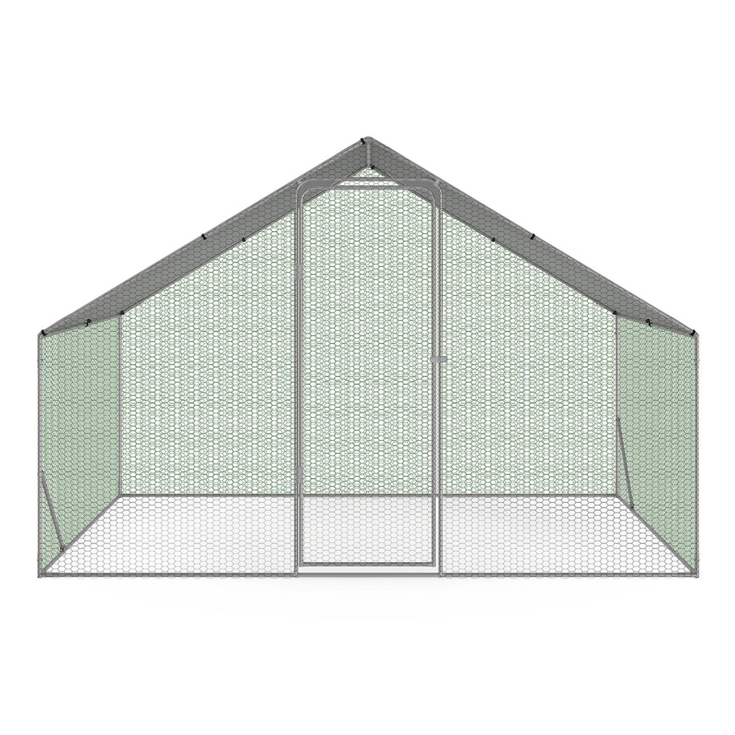 Enclos poulailler 6 m² – 3×2×2 m, acier galvanisé, bâche waterproof – IDMARKET - Image 3
