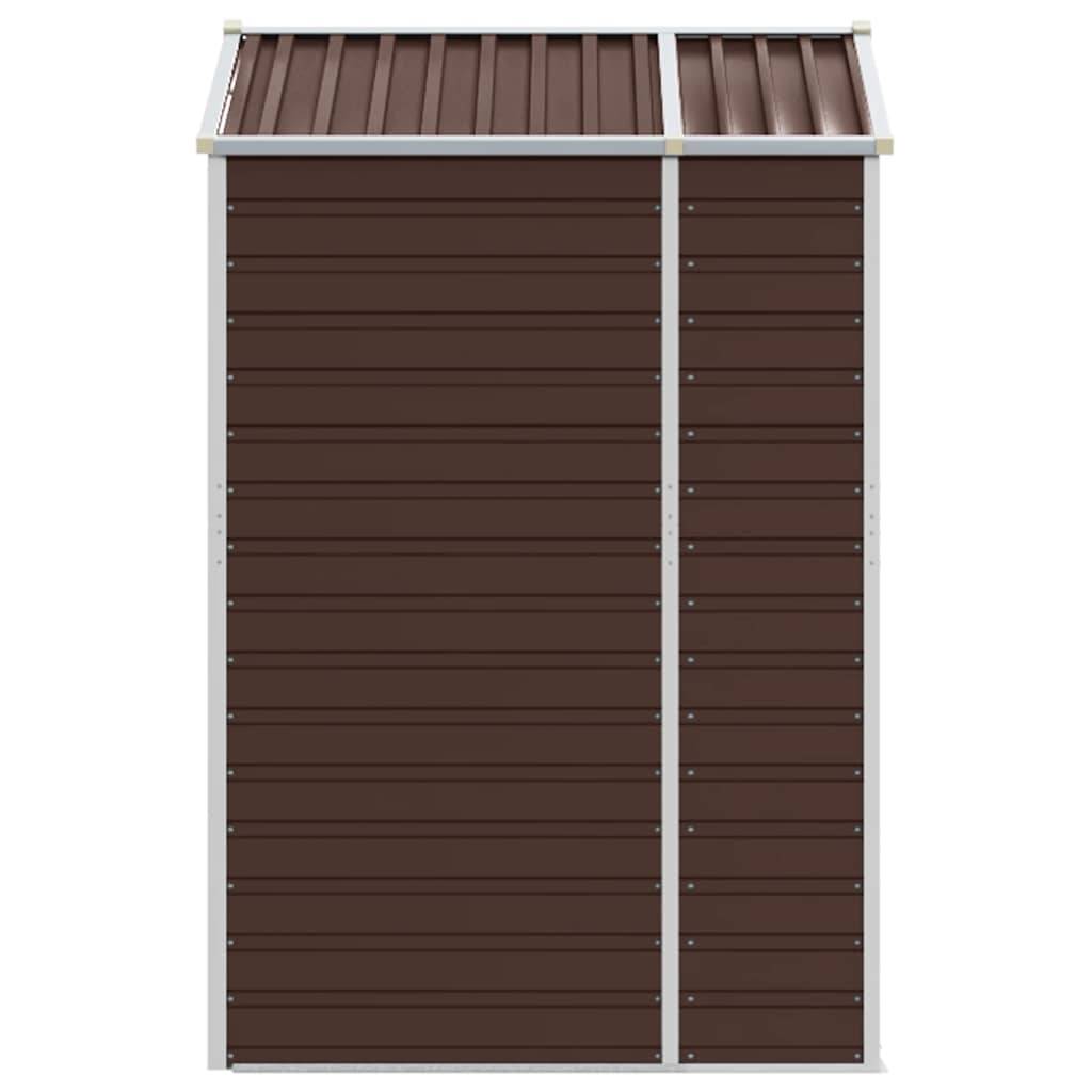 Vidaxl - Abri de jardin marron 191x130x198 cm acier galvanisé vidaXL 3188264 - Image 7
