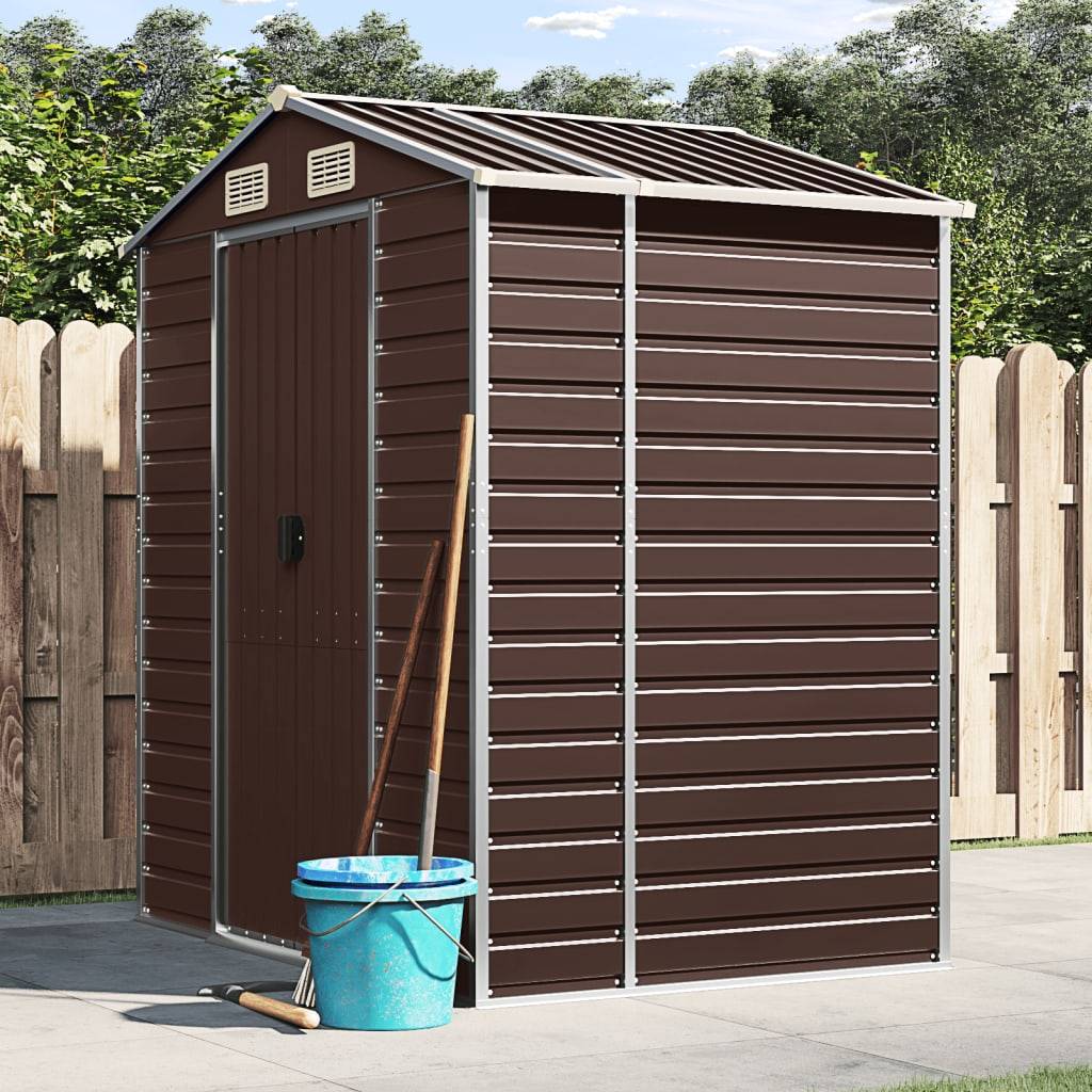 Vidaxl - Abri de jardin marron 191x130x198 cm acier galvanisé vidaXL 3188264 - Image 1
