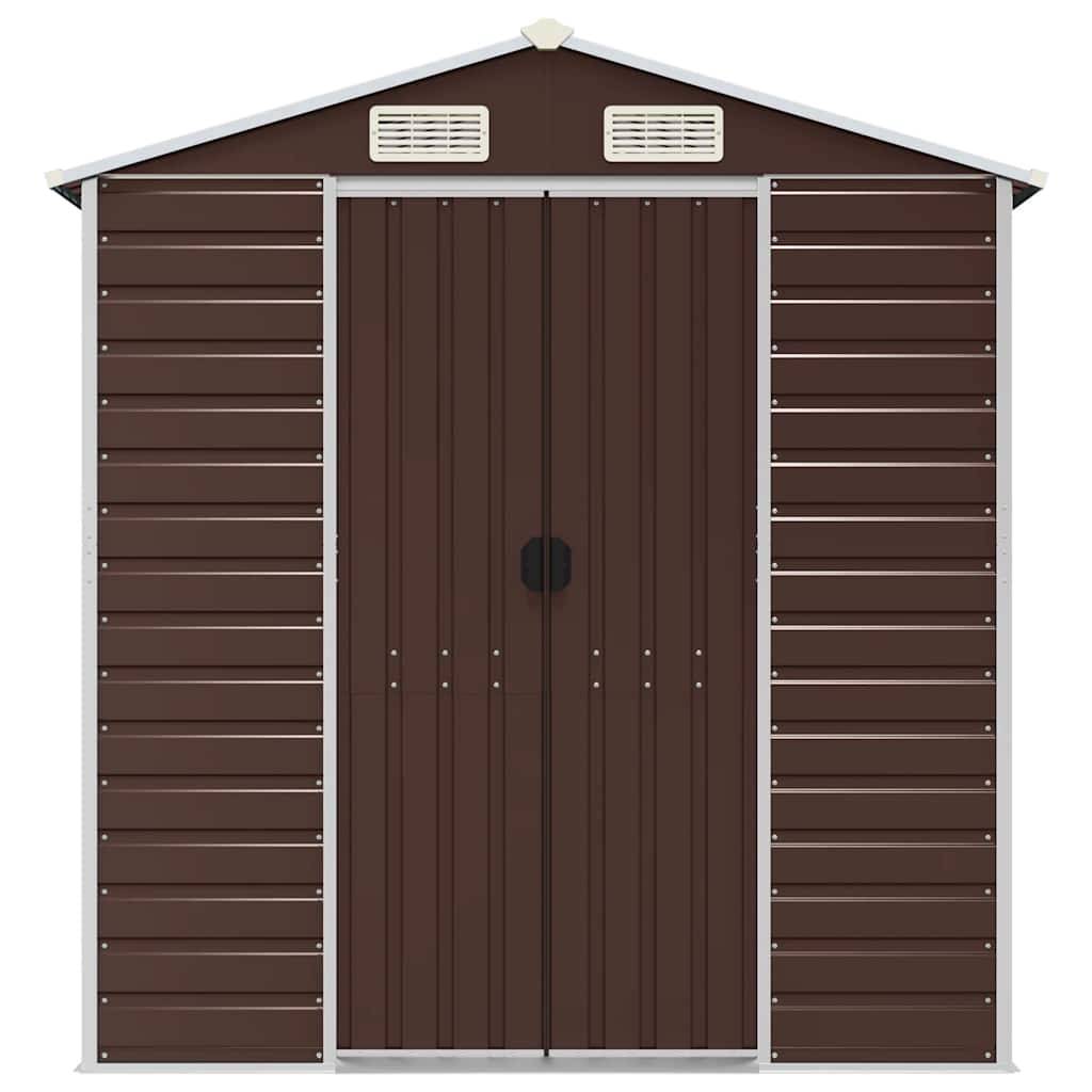 Vidaxl - Abri de jardin marron 191x130x198 cm acier galvanisé vidaXL 3188264 - Image 5