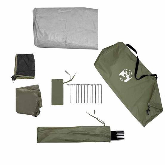 Tente Bivvy de Pêche 2 Places Polyester Imperméable pour Carpiste Session Longue Vert Olive – ComfortXL Outdoor Living - Image 7