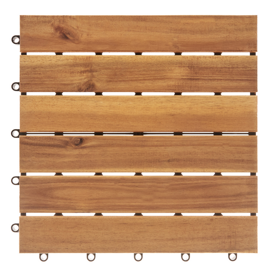 Caillebotis Bois d'acacia certifié Naturel ACCETTURA - Beliani - Image 4