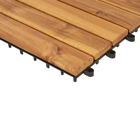 Caillebotis Bois d'acacia certifié Naturel ACCETTURA - Beliani - Image 7