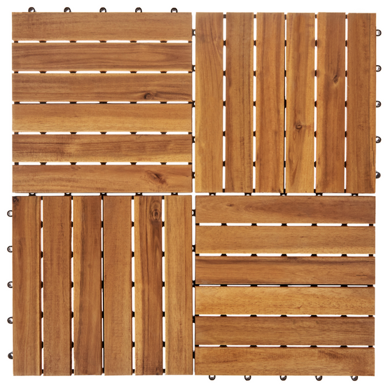 Caillebotis Bois d'acacia certifié Naturel ACCETTURA - Beliani - Image 6