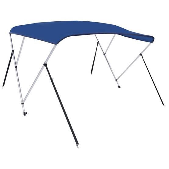Store banne | Auvent bimini à 3 arceaux Bleu 183x196x137 cm Maison Chic - Image 3