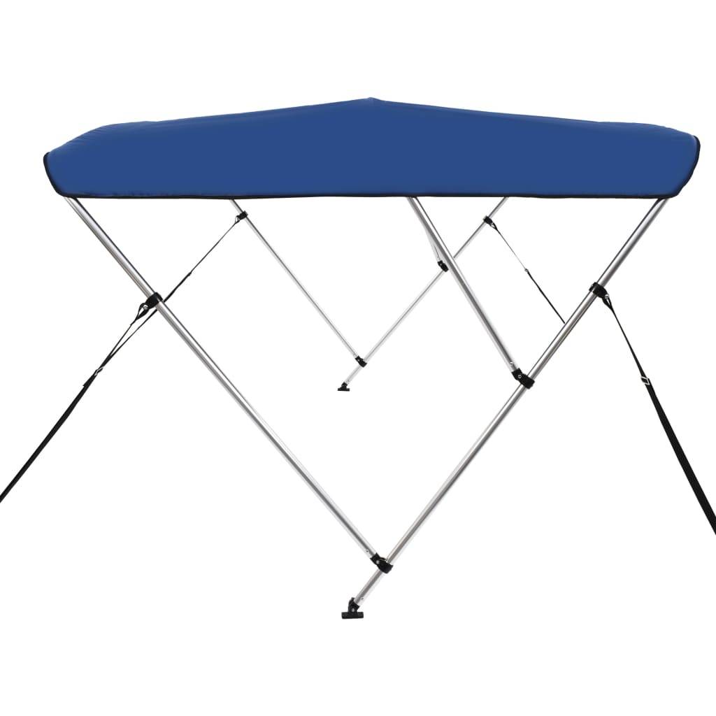 Store banne | Auvent bimini à 3 arceaux Bleu 183x196x137 cm Maison Chic - Image 5