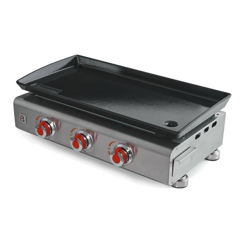 Brasero - Plancha Silvia II Inox 3 feux Brasero - BRASERO - Plaque en fonte 67 x 34 cm - 3 brûleurs - Jusqu'à 10 convives - 7,5 kW - Image 1