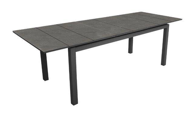 Proloisirs - Table de jardin Hivaoa en aluminium/céramique - 180/240 x 90 cm - lame 8 mm - graphite PROLOISIRS - Image 1