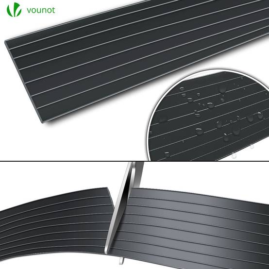 Kit de lamelles occultantes PVC brise vue 150m x 4.7cm avec 300 clips Noir - Image 7