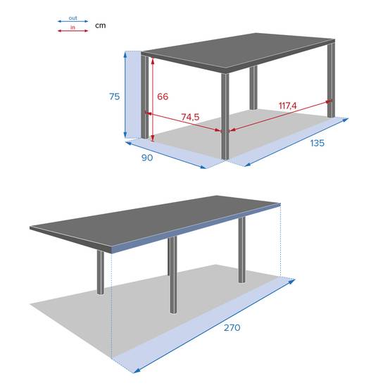Hesperide - Table de jardin extensible "Piazza" argile 10 places en aluminium traité en epoxy Hespéride - Image 7