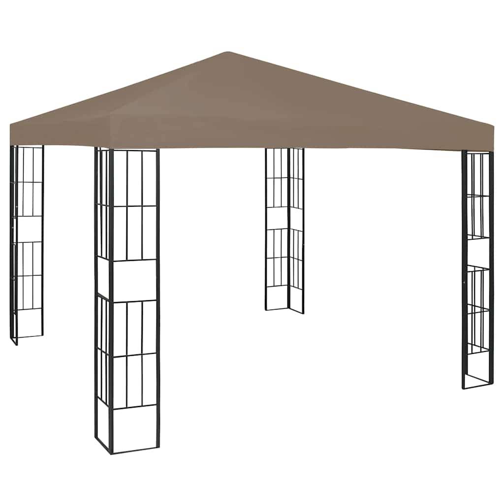 Tonnelle Aluminium Taupe avec LED 3 x 3 x 2.6 m - PANGIVO - Image 3