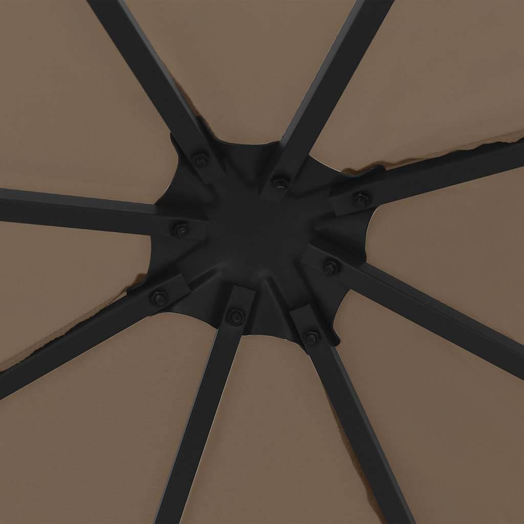 Tonnelle Aluminium Taupe avec LED 3 x 3 x 2.6 m - PANGIVO - Image 8