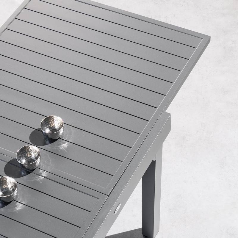 Hesperide - Table de jardin extensible "Piazza" graphite 10 places en aluminium traité époxy Hespéride - Image 6