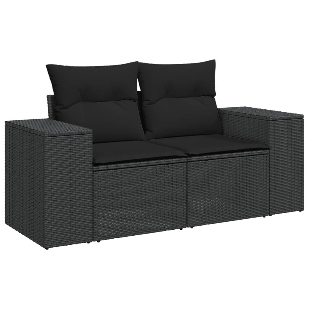 ComfortXL - Petit Salon de Jardin 4 Pièces Résine Tressée Noire 3 Places avec Repose-pied pour Balcon – ComfortXL Outdoor Living - Image 5