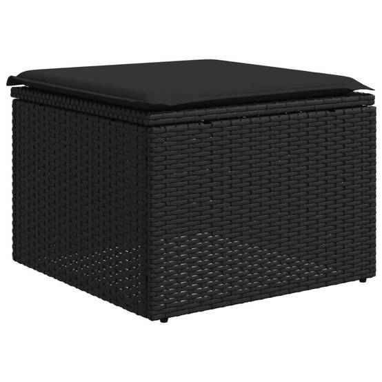 ComfortXL - Petit Salon de Jardin 4 Pièces Résine Tressée Noire 3 Places avec Repose-pied pour Balcon – ComfortXL Outdoor Living - Image 4