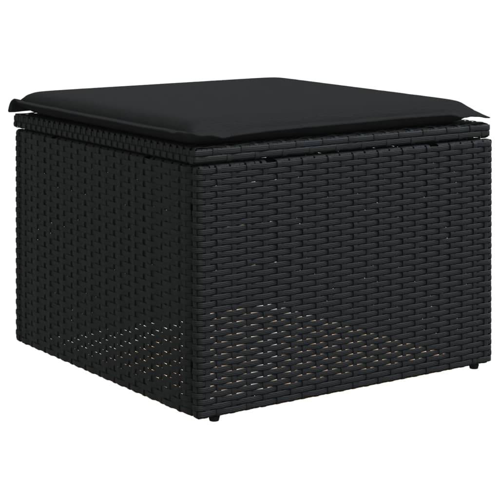 ComfortXL - Petit Salon de Jardin 4 Pièces Résine Tressée Noire 3 Places avec Repose-pied pour Balcon – ComfortXL Outdoor Living - Image 4