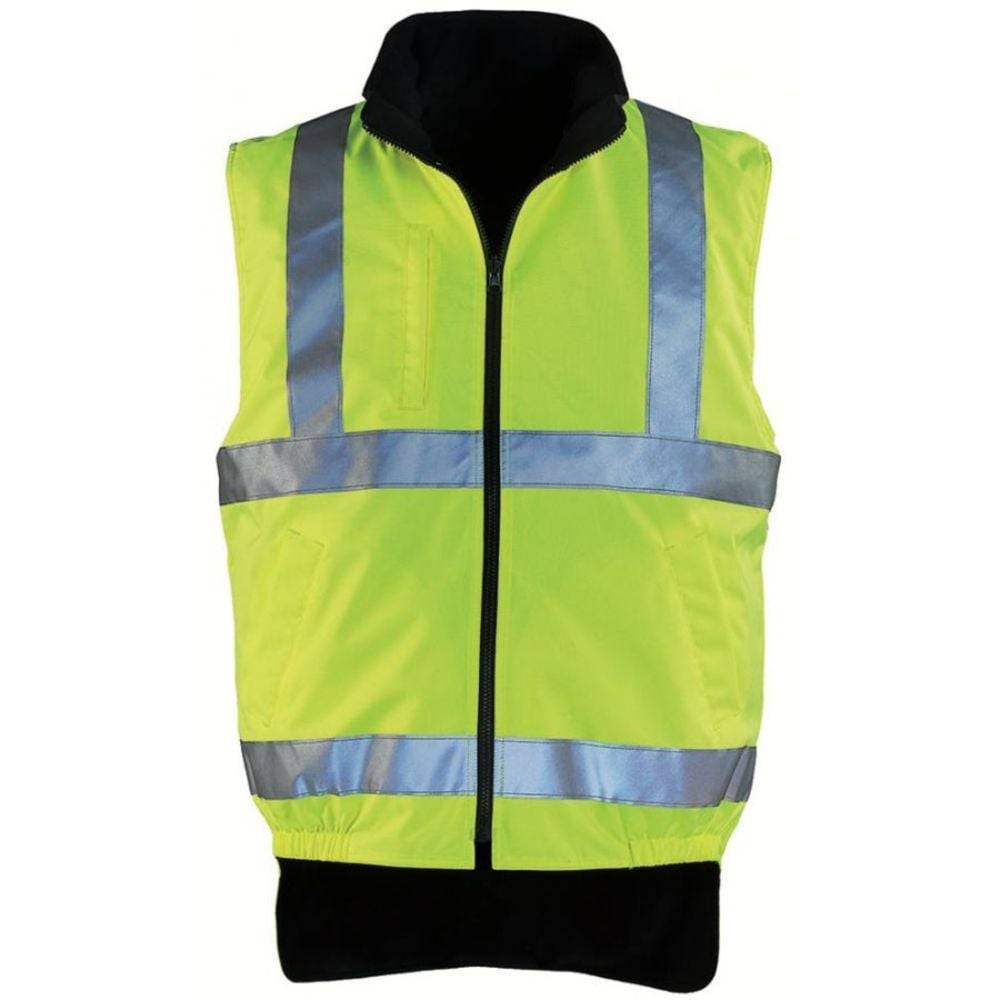Gilet haute visibilité doublé polaire réversible Coverguard Hi-Way Jaune / Noir 3XL - Image 1
