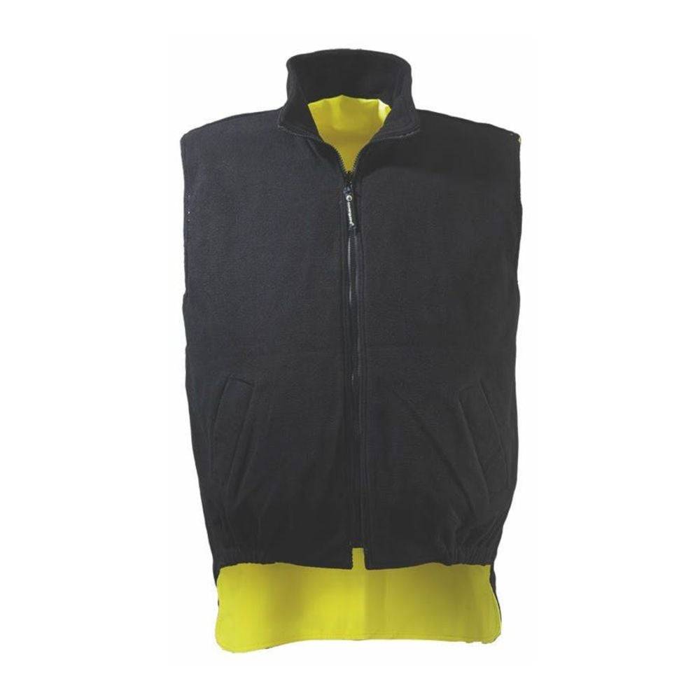 Gilet haute visibilité doublé polaire réversible Coverguard Hi-Way Jaune / Noir 3XL - Image 2