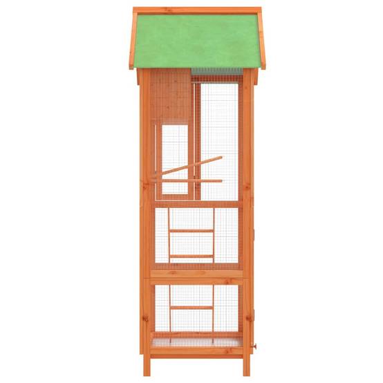 Volière en bois de pin massif pour jardin et balcon Marron 160 cm – ComfortXL Pet Living - Image 5