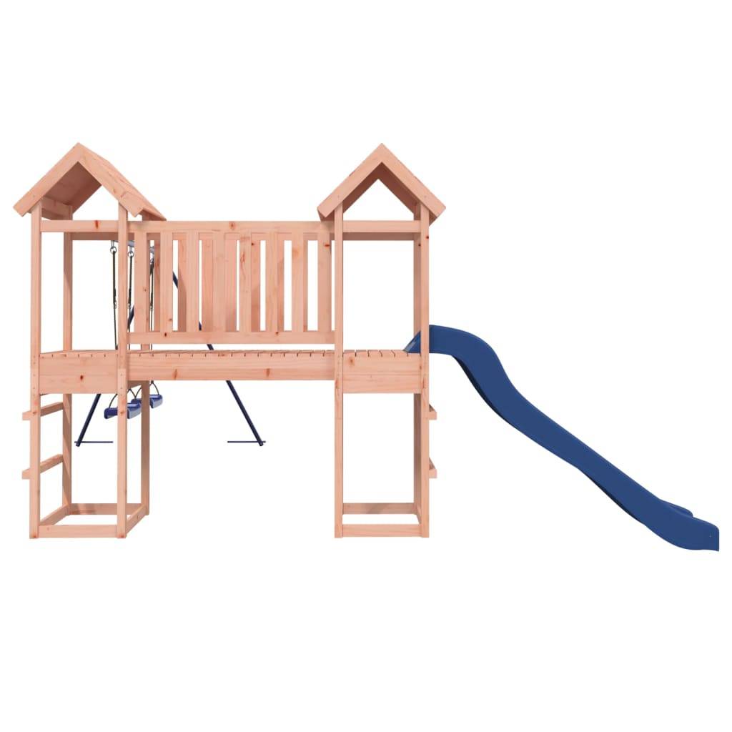 Helloshop26 - Aire de jeux d'extérieur balançoires toboggan portiques robuste jeux jardin 308 x 393 x 194 cm bois massif de douglas - Image 4