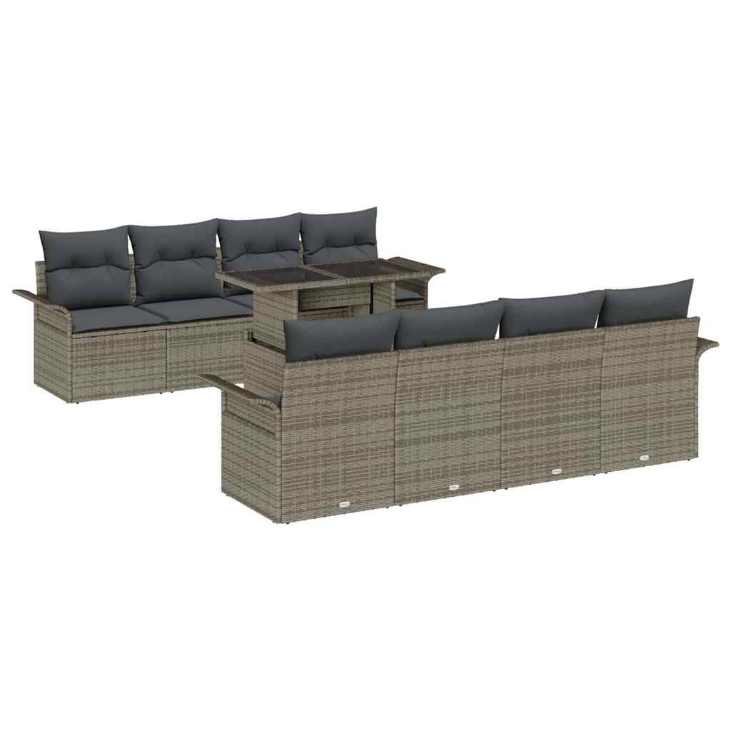 ComfortXL - Salon de jardin 8 places 9 pièces polyrotin Gris modulable pour jardin – ComfortXL Outdoor Living - Image 2