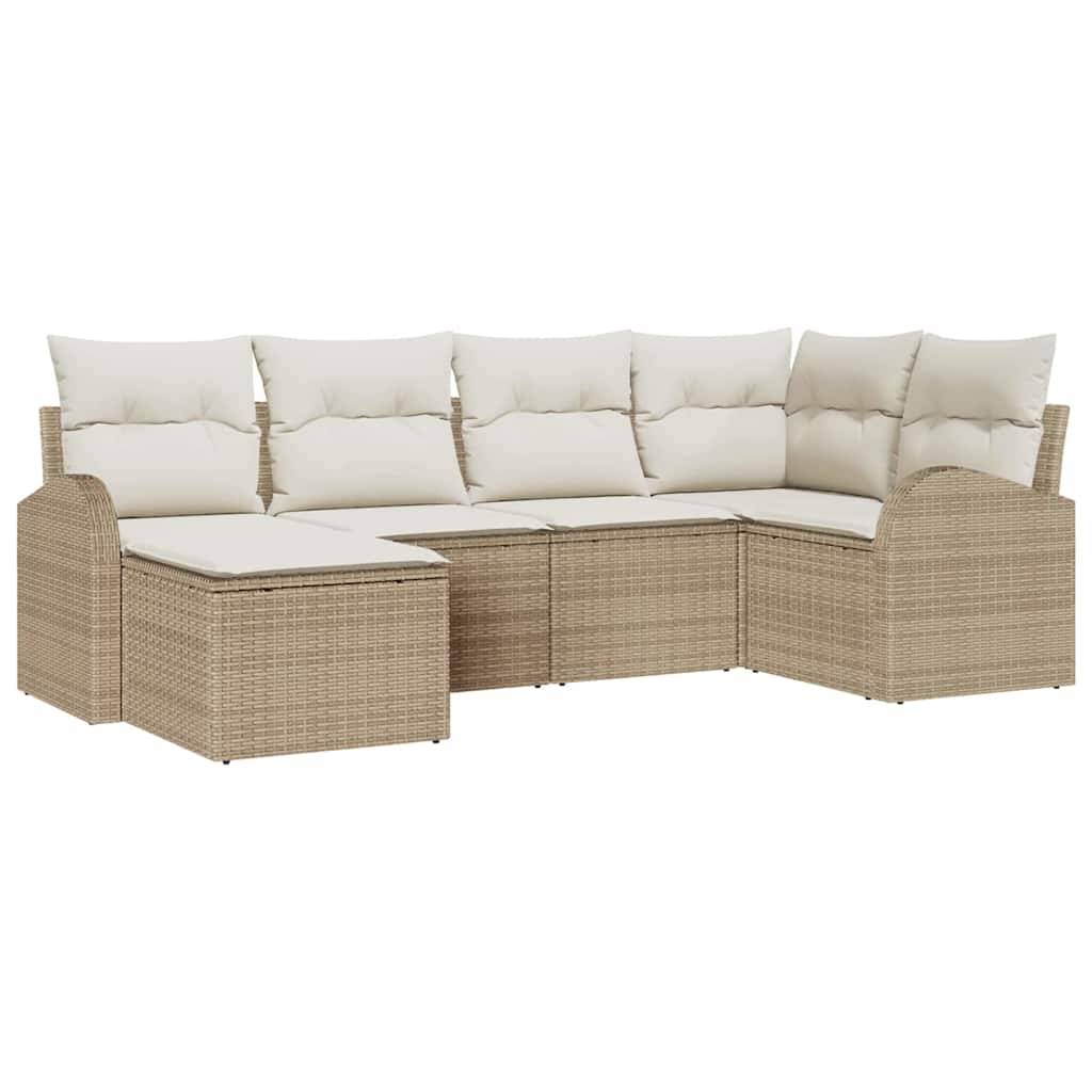 ComfortXL - Ensemble canapé extérieur 6 pcs en Poly rotin modulable Beige et Blanc – ComfortXL Outdoor Living - Image 2