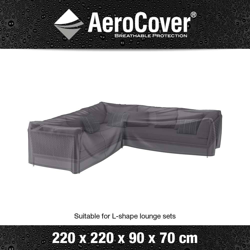 Housse de protection respirante pour ensemble de mobilier extérieur Pour ensemble mobilier angle 220x220x90xH70 cm - Image 4
