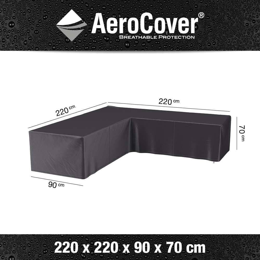 Housse de protection respirante pour ensemble de mobilier extérieur Pour ensemble mobilier angle 220x220x90xH70 cm - Image 3