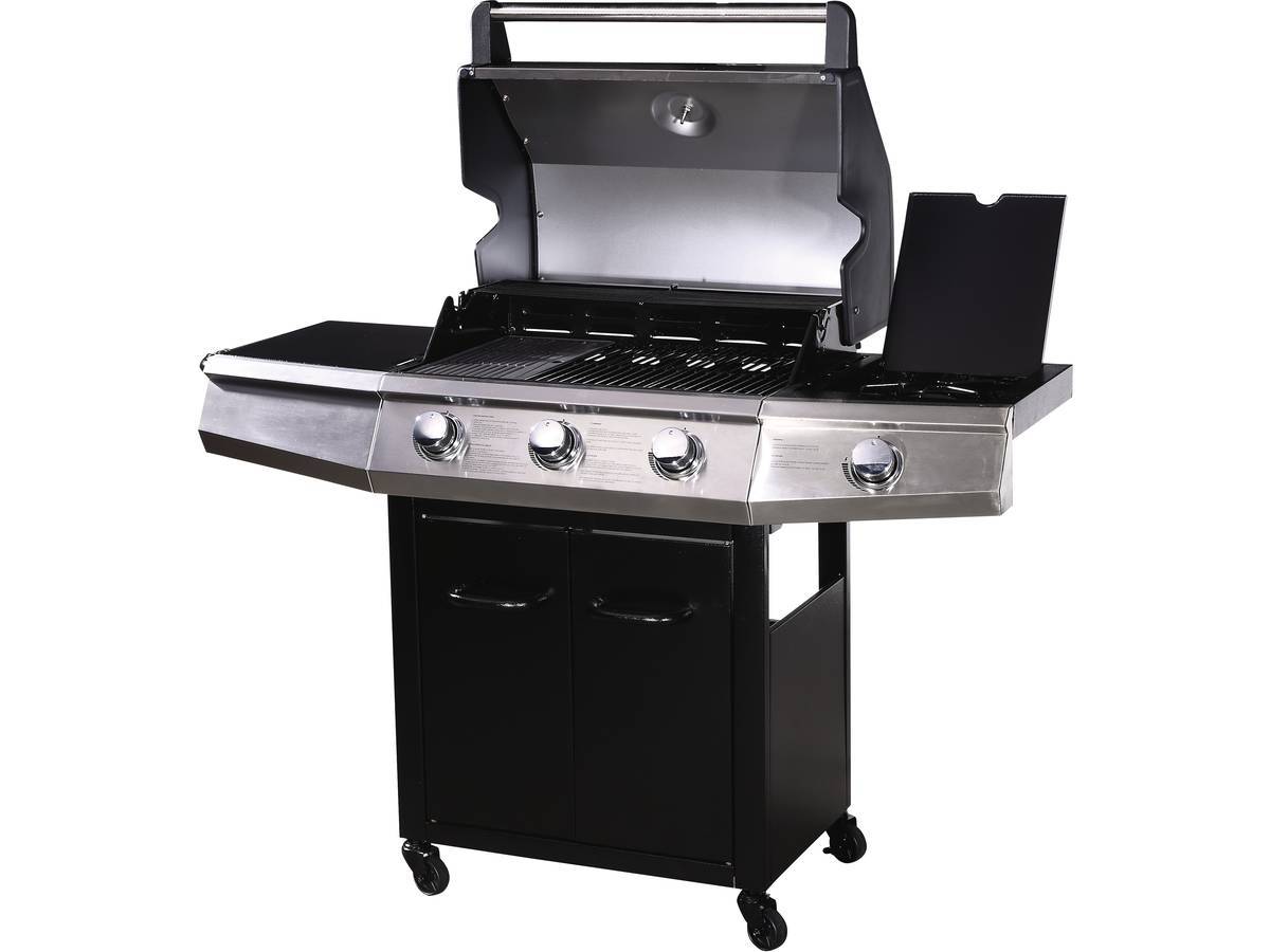 Habitat Et Jardin - Barbecue Gaz "bingo 4" - 4 Brûleurs Dont 1 Latéral - 14kw + Housse Protection - Noir -habitat Et Jardin - Image 3