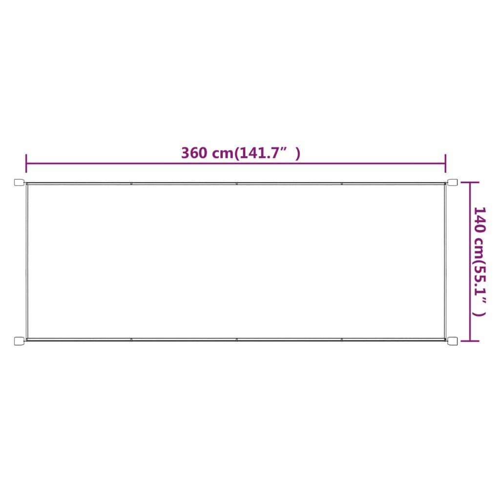 Helloshop26 - Auvent vertical 140x360 cm tissu oxford orange - Image 5