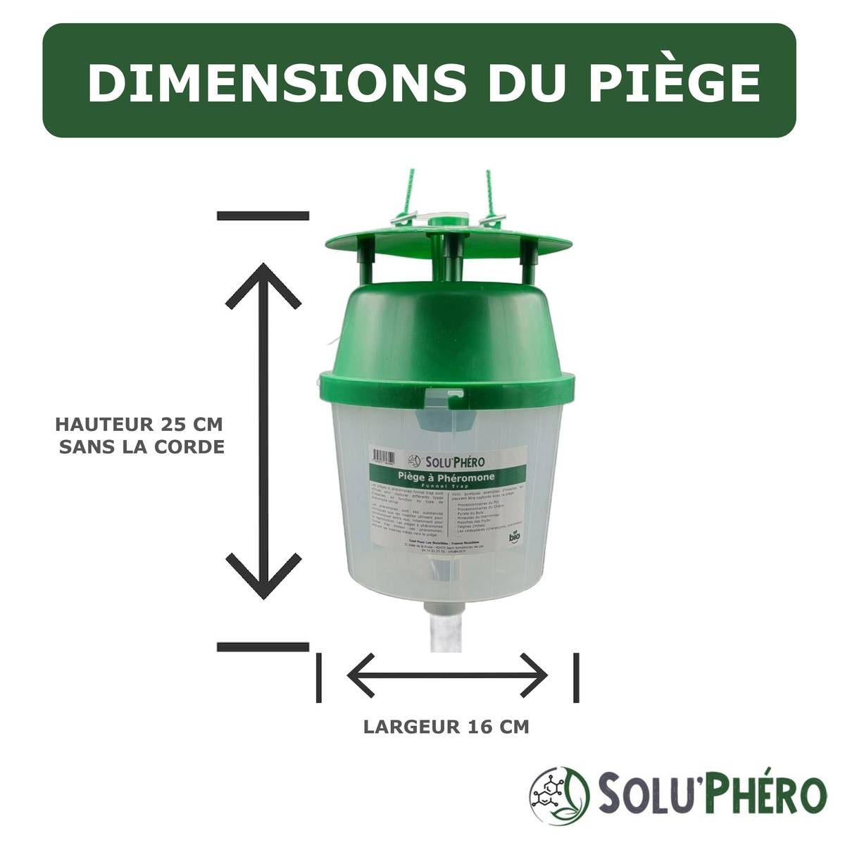 SOLUPHERO - 12 Piège a Phéromones Funnel Trap - Piège pour Papillons Lépidoptères - Usage Jardin Vergers - Sans Phéromone - Image 3