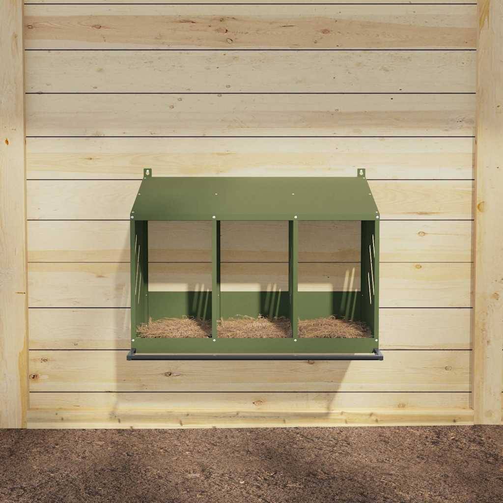 Pondoir à Poules 3 Compartiments en Métal Nichoir de Ponte pour Poulailler – ComfortXL Outdoor Living - Image 2