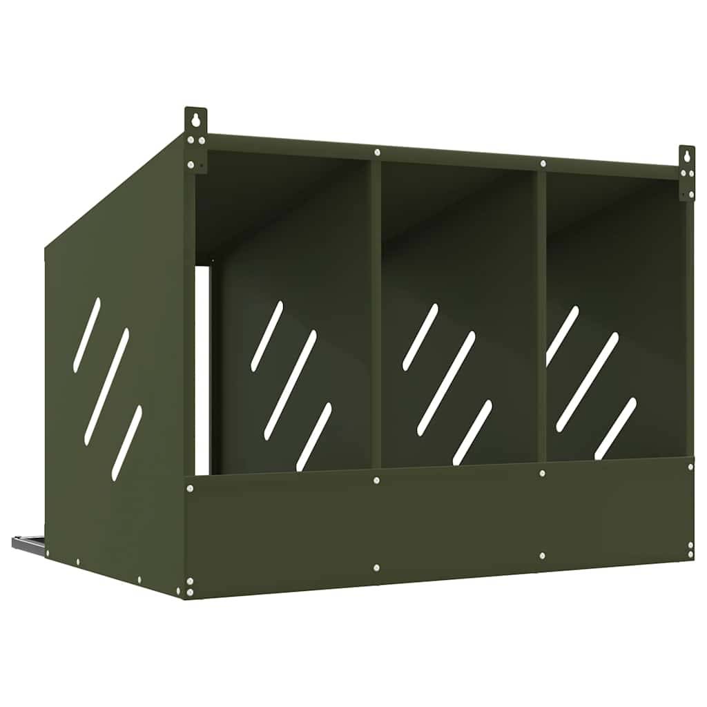 Pondoir à Poules 3 Compartiments en Métal Nichoir de Ponte pour Poulailler – ComfortXL Outdoor Living - Image 6