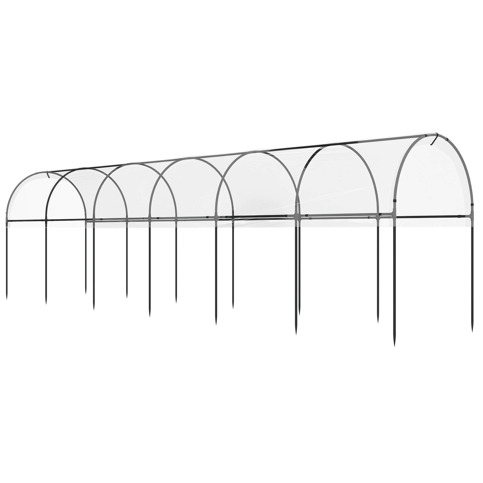 Outsunny - Serre de jardin 600x123x171cm serre à tomates pour légumes plantes fleurs extérieur bâche renforcée châssis acier transparent - Outsunny - Image 1