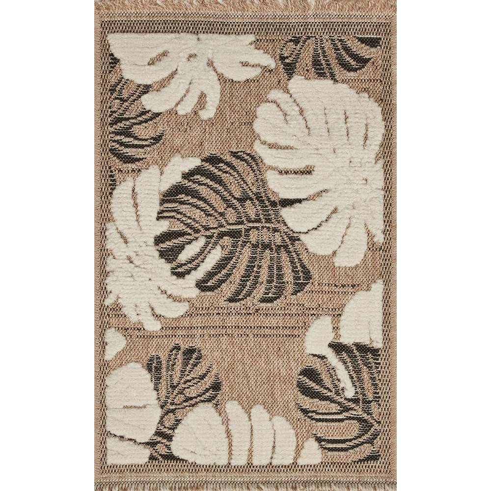 Jardindeco - Tapis intérieur extérieur aspect jute noir Tijuana 9062 noir 90 x 67 cm - Image 3