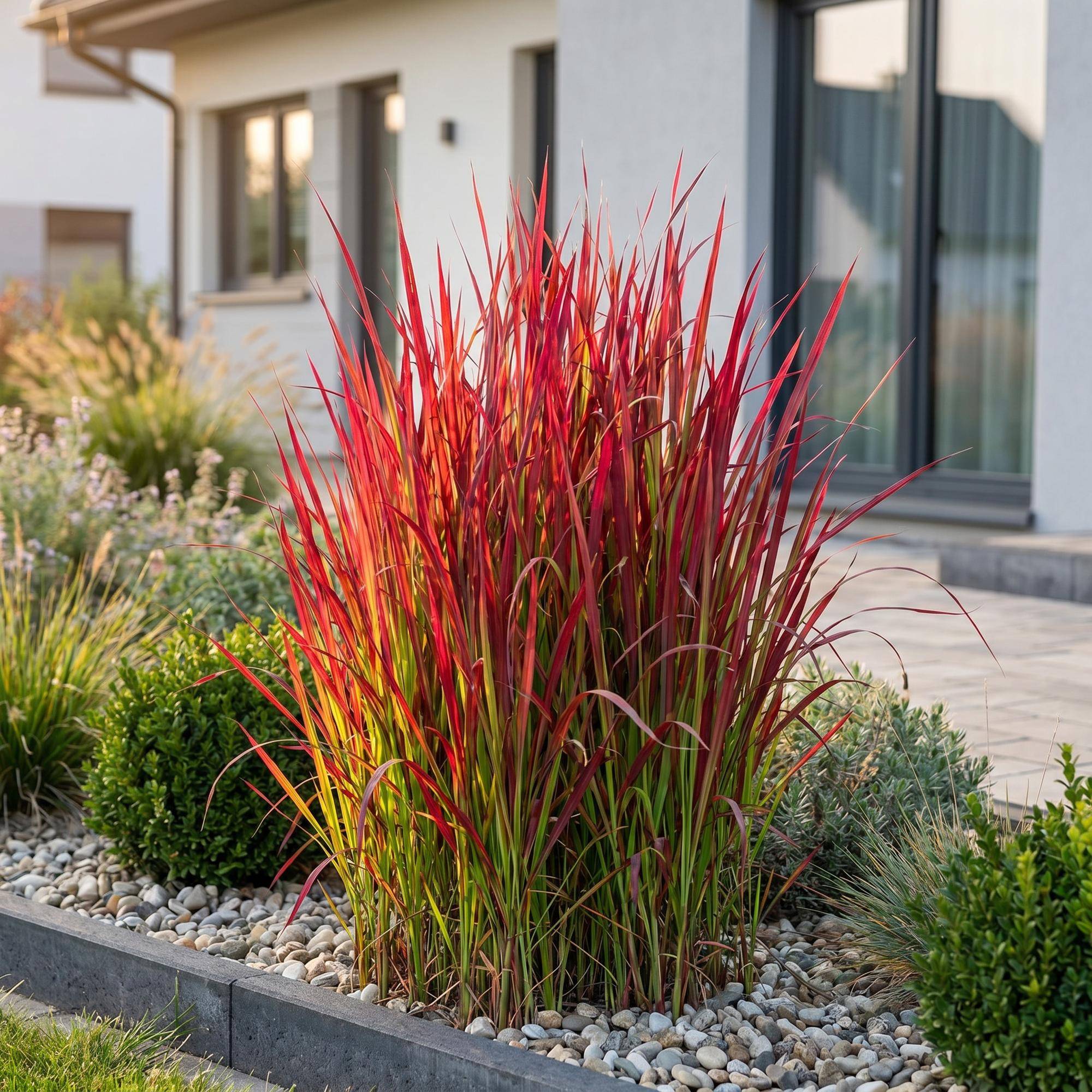 Herbe sanglante du Japon 'Red Baron' (Imperata cylindrica) - graminée au feuillage rouge - Pot 11 cm - Hauteur 25 cm - 24 plants - Plantes d'intérieur - Image 5
