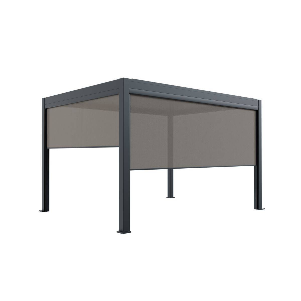 Direct Abris - Pergola Bioclimatique Autoportée Motorisée 12m² 3x4m Gris Anthracite STELLAR - Eclairage Intégré - Image 6