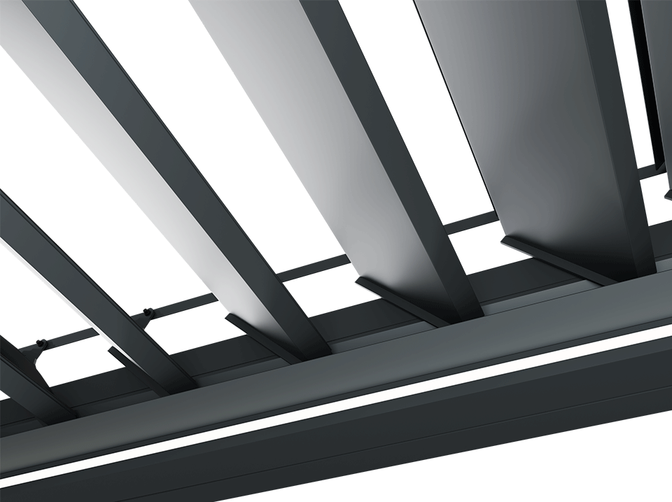 Pergola Bioclimatique Autoportée Motorisée 12m² 3x4m Gris Anthracite STELLAR - Eclairage Intégré - Image 9