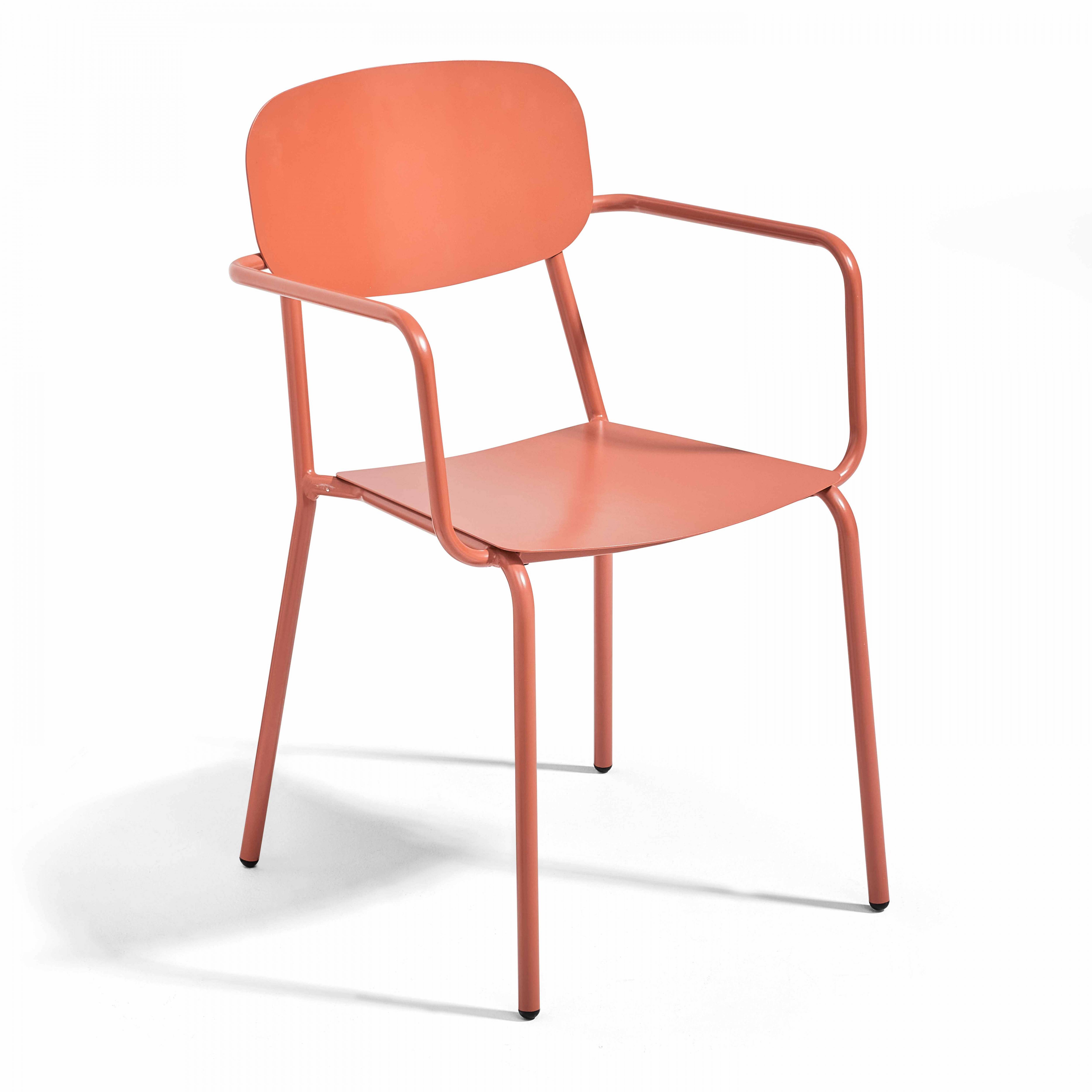 Oviala - Fauteuil de jardin en aluminium terracotta Liverpool - Oviala - Image 1