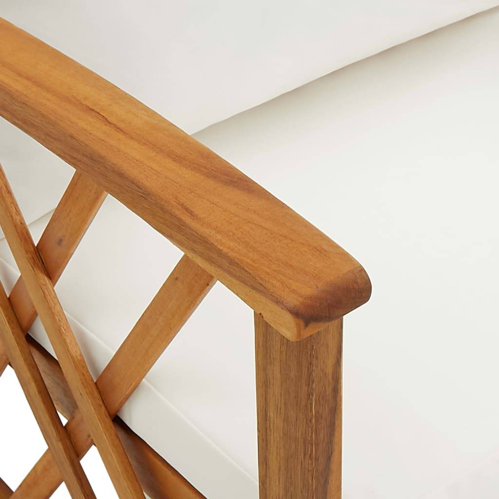 Lot de 2 Chaises de jardin avec coussins - Chaises d'extérieur - Fauteuils de jardin Bois d'acacia massif-JU12658 - Image 7