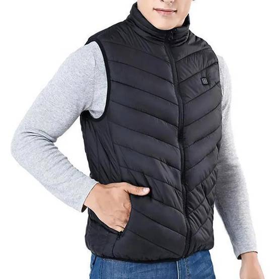 Gilet chauffant 3 niveaux polyester noir M à 2XL 75x46x4cm - Image 6
