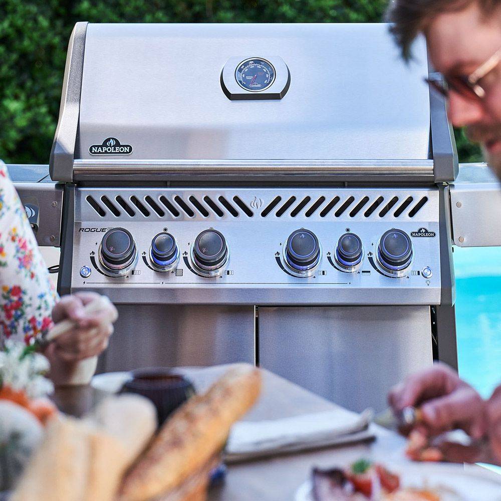 Napoleon - Barbecue à gaz Rogue PRO-S 525 + Sizzle Zone + Brûleur arrière - Inox - Image 6