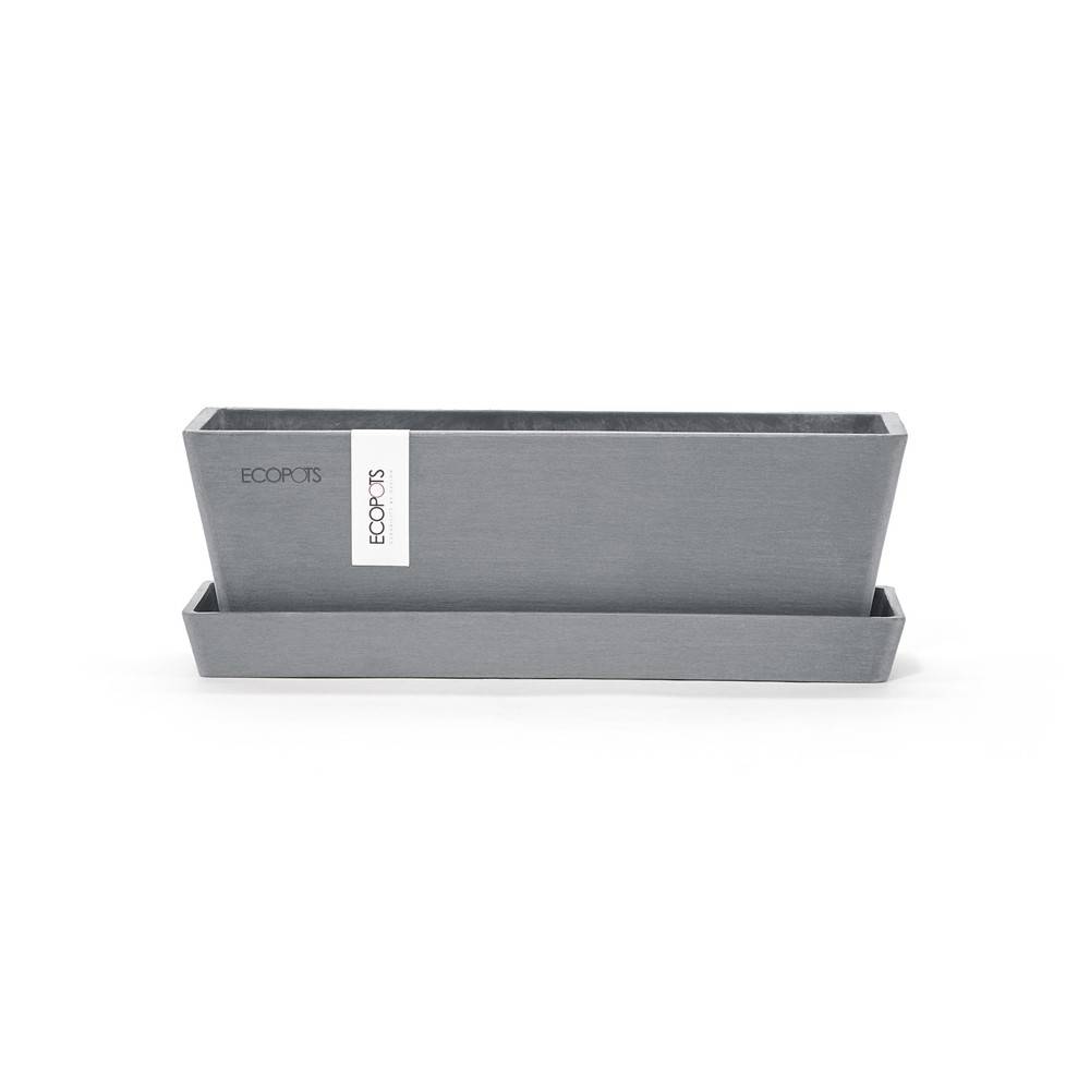 Ecopots - Soucoupe Rectangular 25 Bleu Gris - 25 x 9 x H. 2,3 cm ECOPOTS - Image 1