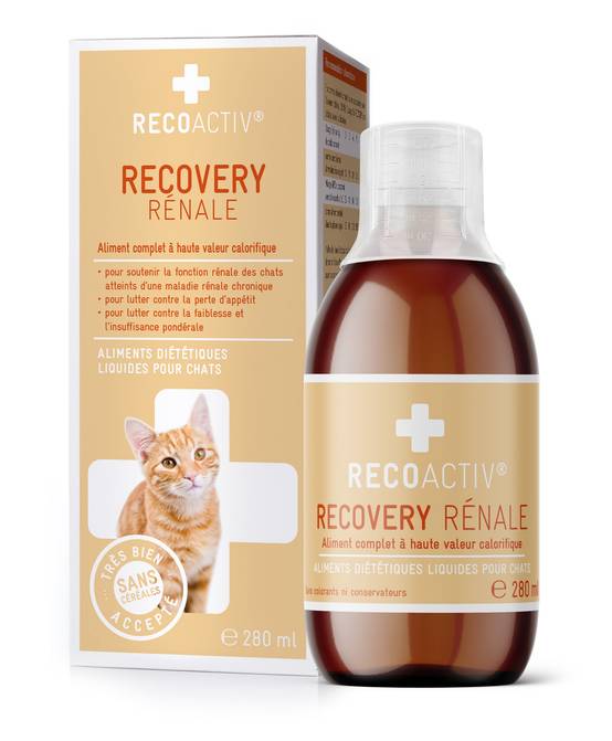 Recovery Rénale Tonique pour chats, 280ml, en cas de troubles de la fonction rénale, pendant la convalescence, pour la prise de poids - RECOACTIV® - Image 1