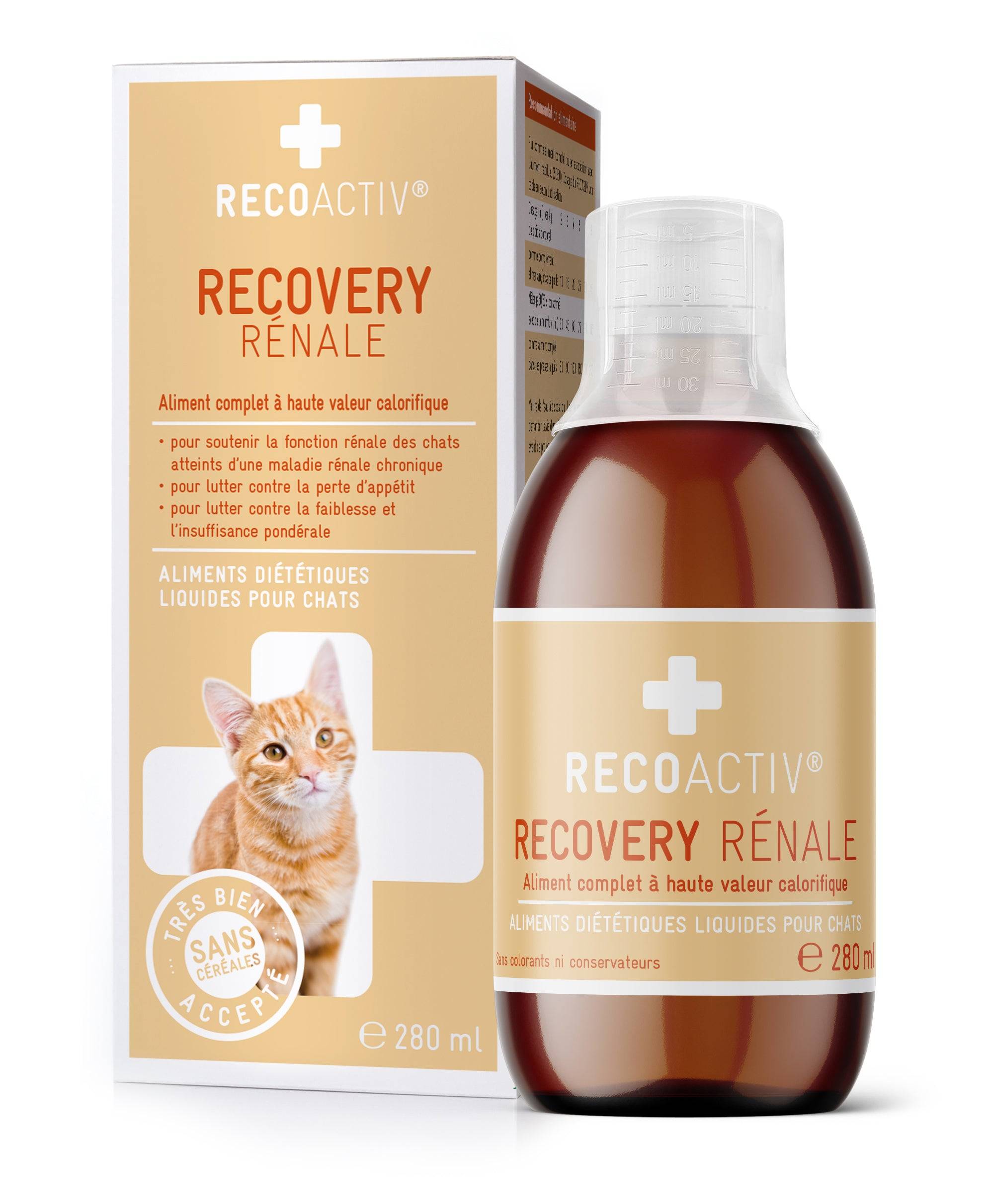 Recovery Rénale Tonique pour chats, 280ml, en cas de troubles de la fonction rénale, pendant la convalescence, pour la prise de poids - RECOACTIV® - Image 1