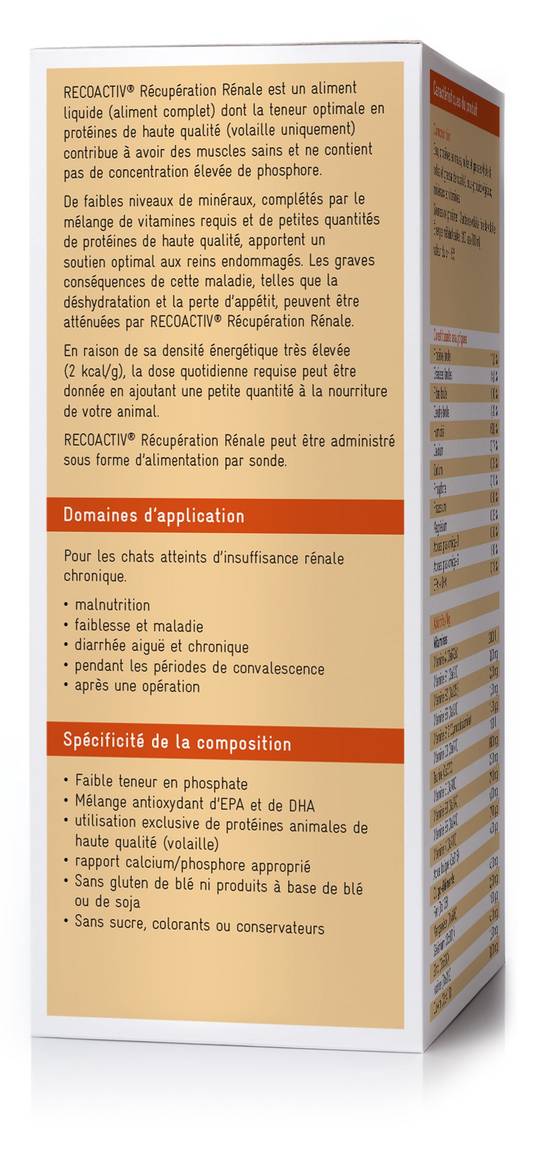 Recovery Rénale Tonique pour chats, 280ml, en cas de troubles de la fonction rénale, pendant la convalescence, pour la prise de poids - RECOACTIV® - Image 2